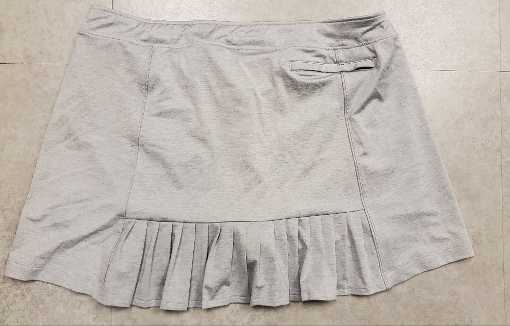Slazenger tennis golf shirt skort Mini Light Grey Women's XL Large Athletic